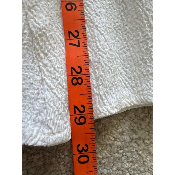 Petite Sophisticate Womens white crepe decorative button-downpanel skirt Size Sm - Picture 8 of 9